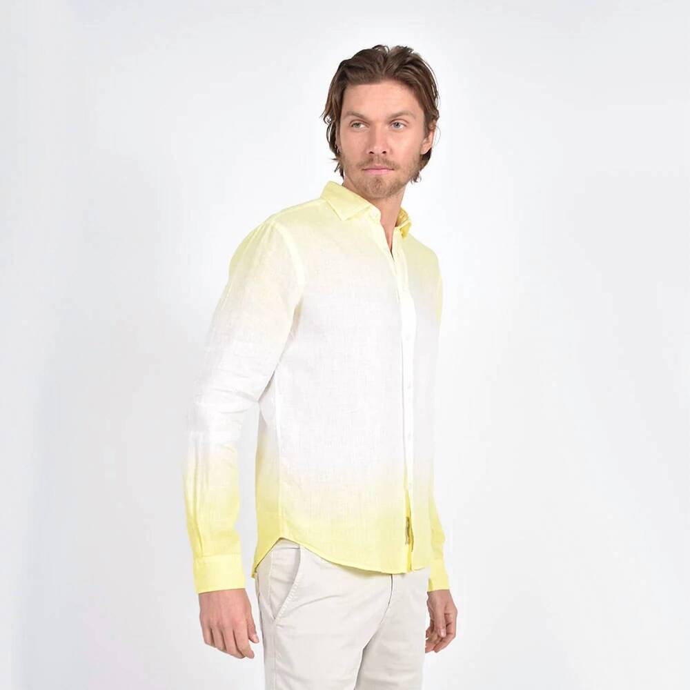 NEW EIGHT X ombré linen shirt in yellow